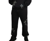 Black cross joggers.