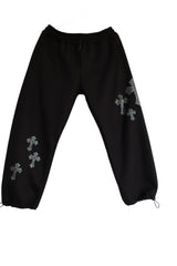 Black embossed jumpsuit.