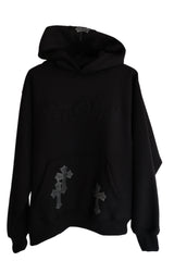 Black embossed hoodie.