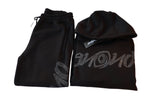 Black Enono rhinestone jumpsuit.